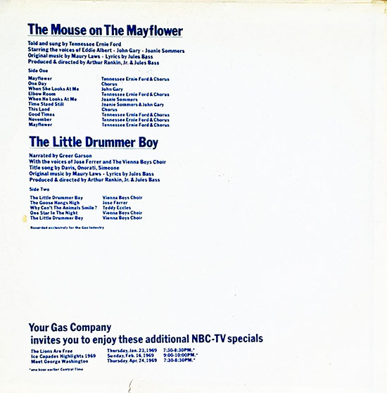 Back Cover of Album of the promotional LP
