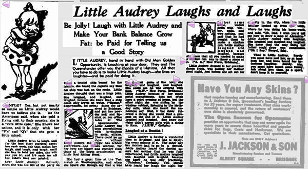 little-audrey-newspaper