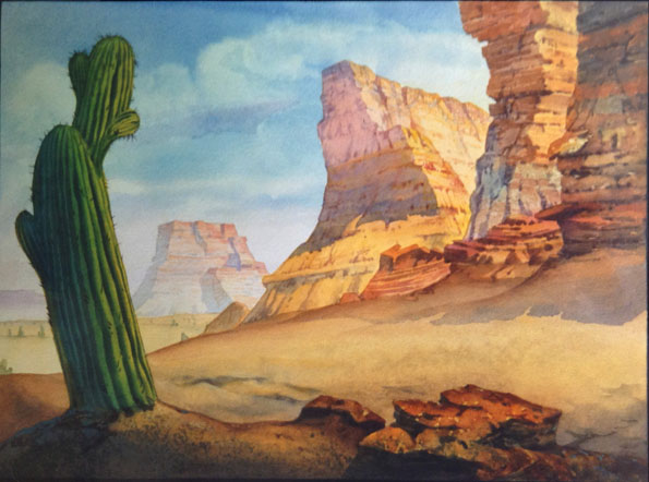 Background by Kiechle for "Synchopated Sioux" (1940)