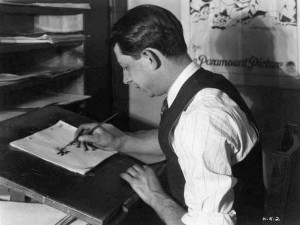 Manny Gould at the Krazy Kat studio, circa 1928.