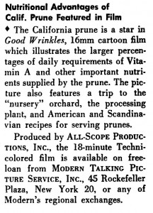 The review of the “Good Wrinkles” which appeared in the 1953 Vol. 14 No. 1 issue of Business Screen Magazine.