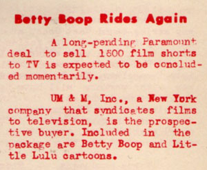 This blurb appeared in the NY Animation Union's newsletter, TOP CEL.