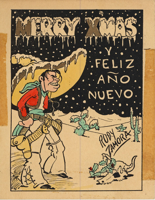 Fleischer-era Christmas Card by Rudy Zamora - via Virginia Mahoney and the Seymour Kneitel blog