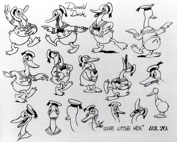 Donald Duck-model sheet-600