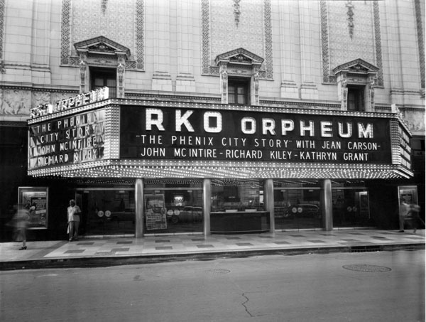 The Orpheum Theatre in New Orleans in 1955 (playing a film starring Kathryn Grant - the voice of Princess Yasminda in UPA's "1001 Arabian Nights"