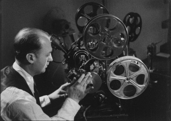 Walter Lantz at the Movieola