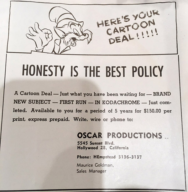 Norm McCabe's “Honesty Is The Best Policy” (1946) |