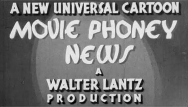 “Movie Phoney News” (1938) – A New Universal Cartoon!